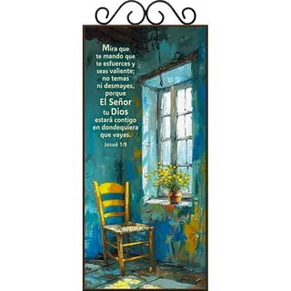 Plaqueta Con Forja Texto: Mira Que te Mando que Te Esfuerces Josué 1:9