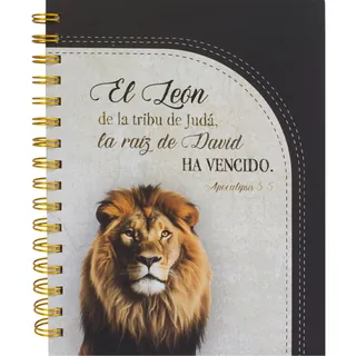 Libreta Devocional Con Espiral El León